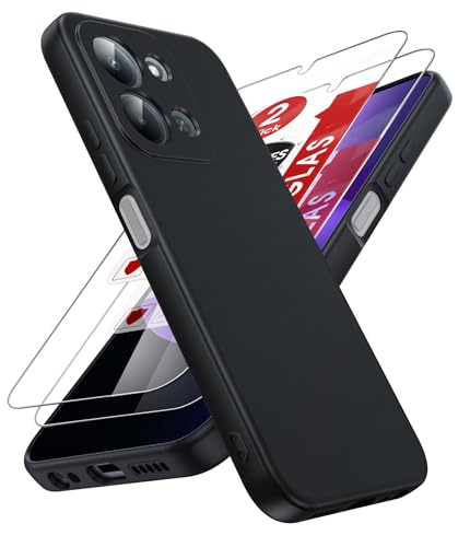 LeYi Handyhülle für Xiaomi Redmi 15C 4G/5G Hülle 173 MMNicht für Poco C85 mit 2 Stück Schutzfolie TPU Handy Schutzhülle und Kameraschutz Displayschutz für Redmi 15 C Hülle Case Schwarz