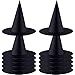 Tatuo Halloween Witch Hat Witch Costume Accessory for Halloween Christmas Party, Black (12 Pieces)