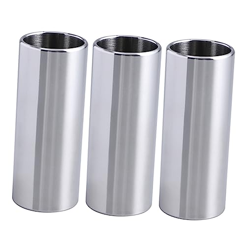 FUNOMOCYA Glass Stainless Steel Guitar Slides 6pcs Medium Bottleneck Essential Accessories