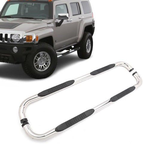 Motorstate 204076S Hummer H3 Stainless Side Step Rails/Nerf Bars