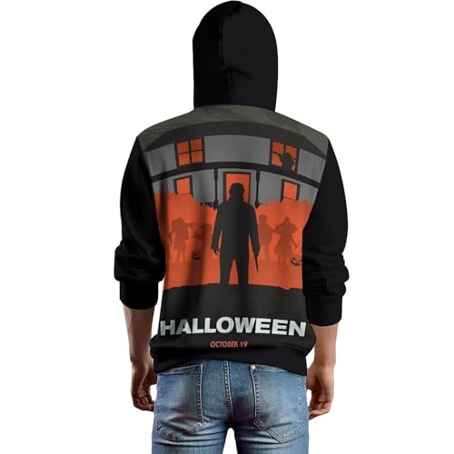 ZHANGXM Long Sleeve 3D Print Hoodie Halloween Michael Myers Spring And Autumn Blouse for Unisex Sweatshirt2