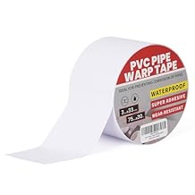 شريط أنابيب الحماية من التآكل TAPEBEAR، شريط لف الأنابيب لأنابيب الصرف، الأنابيب المعدنية الكهربائية الخارجية تحت الأرض، شريط أبيض PVC مقاوم للماء، قناة مضادة للتآكل والحماية، 3 بوصة x 33 ياردة