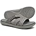 KuaiLu Womens Fashion Orthotic Slides Ladies Lightweight Athletic Yoga Mat Walking Sandals Slip On Thick Cushion Recovery Slippers Sandles Comfortable Plantar Fasciitis Arch Support Grey Size 8