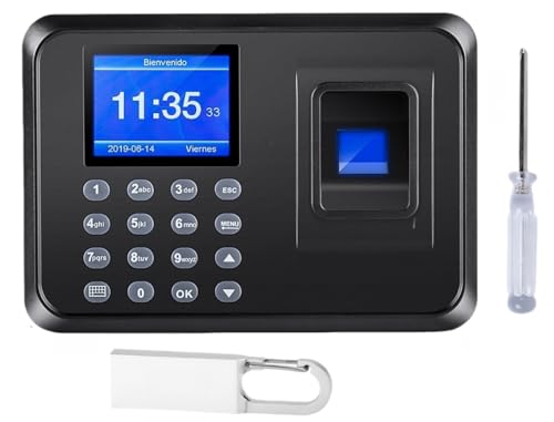 Clock in Machine for Employees, 2 in 1 Fingerprint/Digital Attendance,