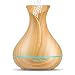 Essential Oil Diffuser,OliveTech 2018 Newest Wood Grain 400ml Ultrasonic Cool Mist Humidifier with 7 Color LED Lights Changing and Waterless Auto Shut-off for Home Office Bedroom Baby Room