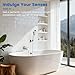 Teviora Bathtub Faucet with Filtered Handheld Shower Head, 6 Spray Modes from Rain to Powder, Tub Spout with Diverter,79