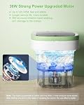 16L Portable Washing Machine, Large Capacity Washer Deeply Cleans for Underwear, Baby Clothes, Shirts,Small Delicates. Small Laundry and Dryer Combo for Solo Living,Apartments,Hotels,Travel Green