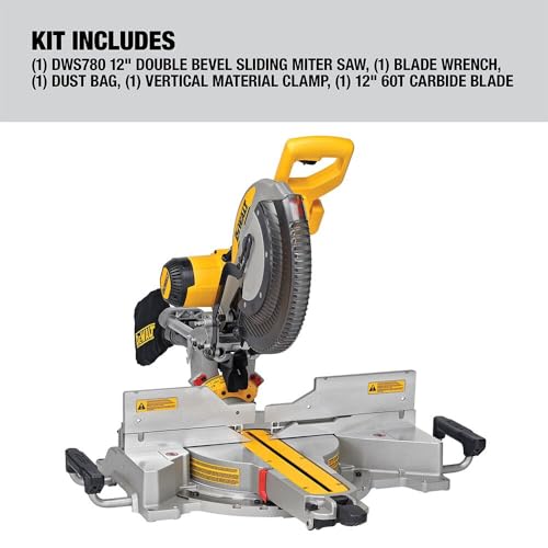 DEWALT DWS780-QS 1675Watt 305mm Compound Slide Mitre Saw with 60T TCT blade