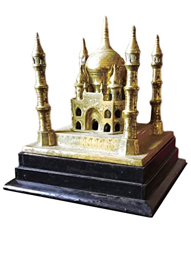 Image of Vintage Brass Taj Mahal with Black Wooden Box