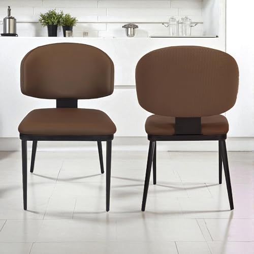 Image of The Attic Aurora 6 Seater Dining Set,Chocolate,Black, Rose Gold & Cream,160Cms
