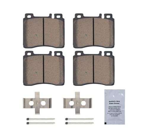 Image of HUSCH Front Ceramic Brake Pads Kit Fit For Mercedes-Benz S420 1994-1999 | Clean Wheels, Quiet, Short Braking Distance, Responsive Braking, Long Service Life, for Various Weather, Road Performance