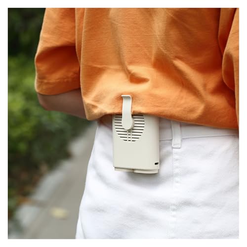 Ventilador de cintura portátil ZYFSHA recargable blanco para colgar 4