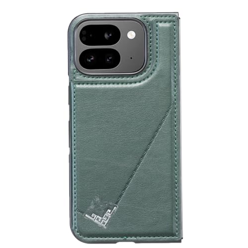 for Google Pixel 10 Pro Fold �P�[�X �X�^���h�@�\ IC�J�[�h���[ �J�[�h���[ �V���v���ȃ��g���ȃt�@�b�V�����A�h���Ɩh���A���@�\���z���[ (�O���[��)