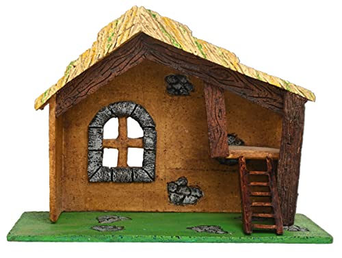 Image of KariGhar Nativity /Crib Idols Set of 16 Pieces [Pack - Crib House,Mary, Joseph, Baby Jesus, Angel, 3 Wise Men, The Shepherd, 7 Animals], Multicolour, 6 Inch Set, A0098
