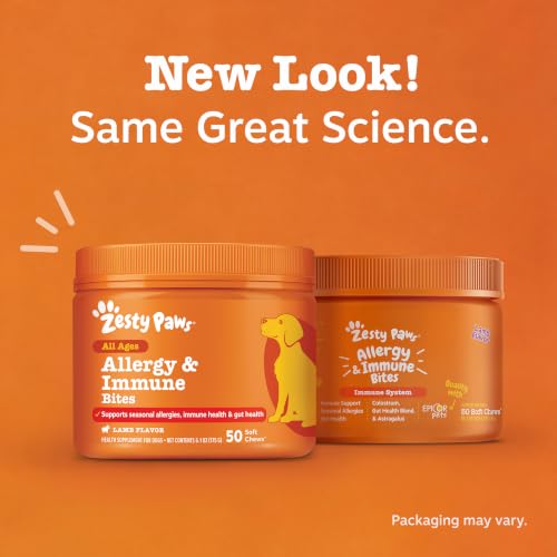 Image of Zesty Paws Dog Allergy Chews - Dog Allergy Relief, Lamb, 50 Ct