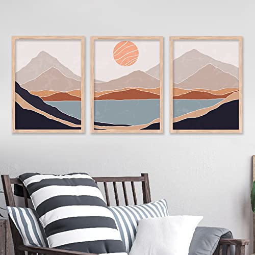 Image of kotart Modern Wall Art Framed Painting for Wall Decoration - Wall Paintings for Living Room, Bedroom - Big Size Wall Painting for Wall Decor (Multi, Framed) Set of 3 (Art 2, 10x13 inch)