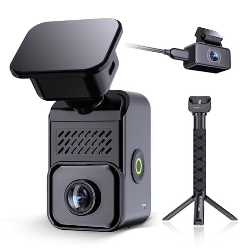 Vantrue E360 ACE 3 Channel WiFi Dash Cam, Dual STARVIS 2, 2.7K Front Rear Inside Dashcam, Handheld Action Camera, HDR, IR Night Vision, Voice Control, GPS, 24/7 Parking Mode, Support LTE & 1