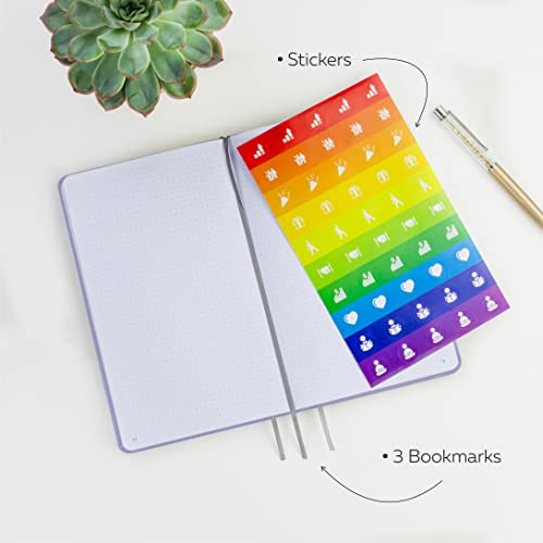 Carnet à pois Clever Fox lavande 13x21 cm avec pages numérotées - 3