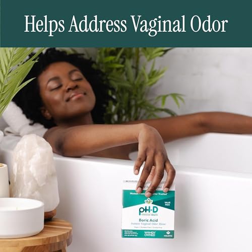 Image of pH-D Feminine Health Support - Instant Odor Rinse with Boric Acid for Vaginal Odor - Vegan, Paraben-Free, Cruelty-Free, 6 Fl Oz Total, (3 Fl Oz, Pack of 6)