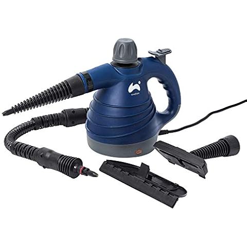 Ovation 1000W Lightweight Multi-Functional Handheld Steam Cleaner with 8 Accessories, Blue Cover