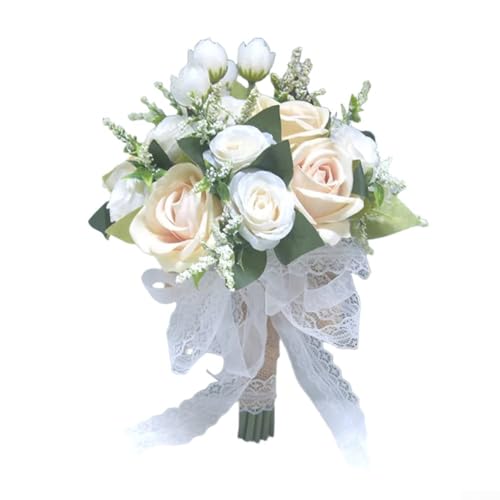 Superbe bouquet de mariage, conçu pour une beauté durable et parfait pour capturer des moments inoubliables (champagne) Superbe bouquet de mariage, conçu pour une beauté durable et parfait pour capturer des moments inoubliables (champagne)