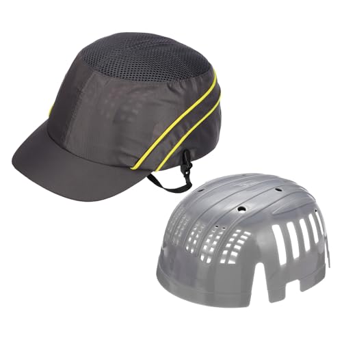 Casque de sécurité 60 cm PATIKIL gris foncé avec sangle pour travail et chantier