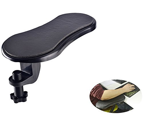 Rotating Computer Arm Rest Pad, Ergonomic Adjustable PC Wrist Rest Extender, Desk Attachable Home Office Mouse Pad Health Care Arm Support