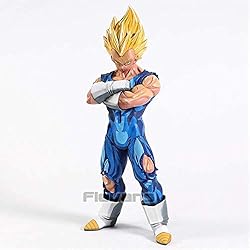 KIJIGHG Figuras Anime Dragon Ball Z Grandista Majin Vegeta/Super Saiyan Son Goku Manga Dimensiones PVC Figura de colección Modelo de Juguete 25Cm