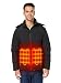 ORORO Men's Lightweight Padded Heated Jacket with SMAWARM Insulation and Detachable Hood (Battery Included)(Black,XXL)