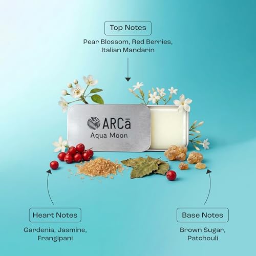 Image of ARCa Aqua Moon Unisex Solid Perfume | Alcohol Free & Non-Greasy Solid Perfume | Luxury & Long-Lasting Fragrance | Perfume Gift for Men & Women | Pocket & Travel-Friendly Solid Perfume