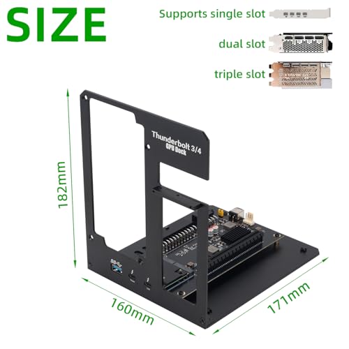 Image of Thunderbolt 3 /4 eGPU Enclosure Compatible with USB4, Support NVIDIA AMD Graphics Card and PCIe Cards, Using ATX Power Supply, Support PD 85W Charging (VK-Y900)