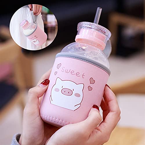 Leuke Cartoon Waterfles Beschermhoes Vacuüm Geïsoleerde Zak Glas Cup Bescherming Set Draagbare Sport Camping Water Cup… - Image 4