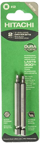 Hitachi 728394b2 pack de 2 embouts longs 7,6 cm de côté pour visseuse et perceuse - 2