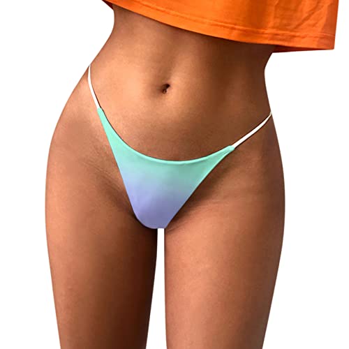 Tangas Mujer Algodon Ropa Interior sin Costuras para Mujeres Bragas Sexy Corte Tirantes elásticos Bragas descaradas para Damas Tanga HiloTangas Algodon Mujer Sin Costura (Sky Blue, L)