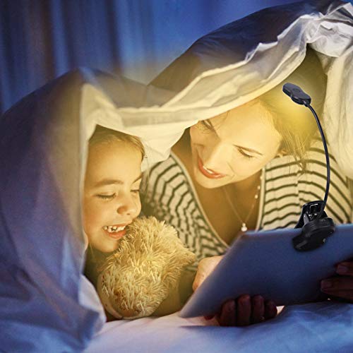 Sutun Rechargeable Book Light, Clip On Led Book Lamp 3 Colors X3 Levels Eye Care Reading Lights, Up To 60 Hours Reading, Lightweight, Ideal For Bookworms, Kids (Warm & White, 9 Levels) #TOP5