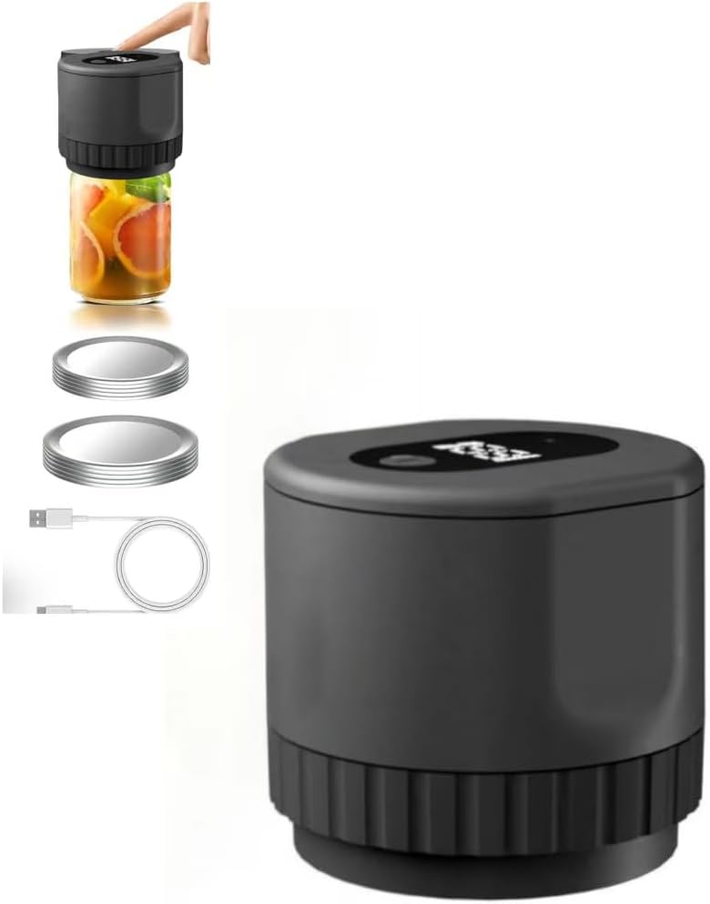 Portable electric Mason jar vacuum sealing machine suitable for wide mouth and regular caliber Mason jar kits