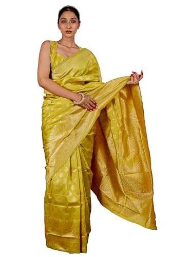 Image of Subham Women Sari Silk Cotton Kanjivaram | Soft Daily Wear Jacquard Design Saree with Blouse Piece