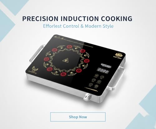 Image of RO PARTS 2200W Infrared Cooktop Stove, Digital Display, Touch Control, Infrared Hot Plate