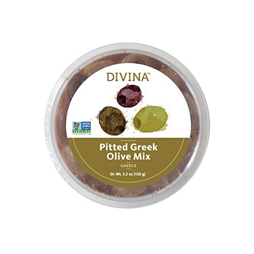 Divina Pitted Greek Olive Mix Deli Cup 5.3 Oz. Grocery & Gourmet Food