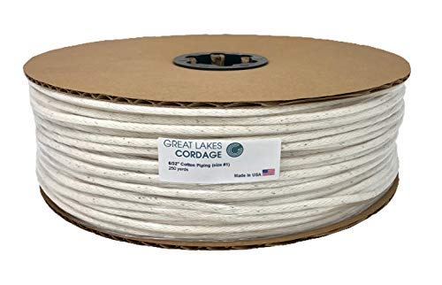 Great Lakes Cordage 6/32" Size 1 Cotton Piping Cord - 250 Yards