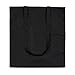 Produktbild eBuyGB 10 Stück Einkaufstasche aus Baumwolle und Leinen 42 cm, Schwarz (Schwarz) - 1206003-10a