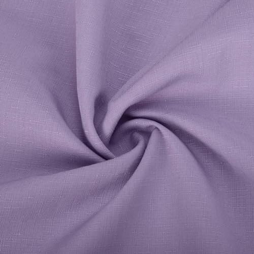 Linen Shirts for Women V Neck Button Up Shirt Short Sleeve Loose Fit Lightweight Blouses Casual Summer Beach T-Shirt Purple - 3
