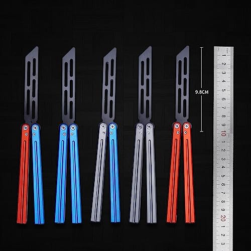 Image of Butterfly Toy Tool Metal Training Tool Dull Blade Folding Dull Tool Trainer Red