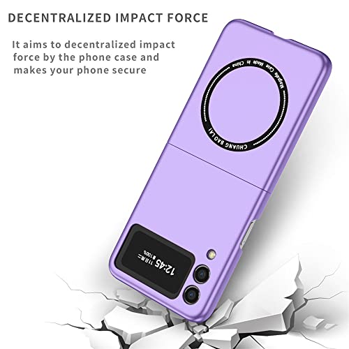 Coque Samsung Galaxy Z Flip 4 Rigide PC Violette Compatible Magsafe