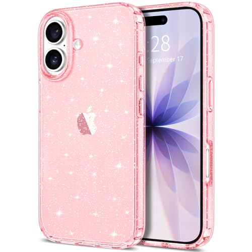 Coque iPhone 17 paillettes transparentes Hython en TPU souple antichoc