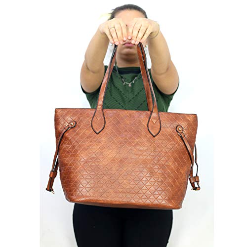Kit Bolsa Feminina De Ombro E Bolsa Tiracolo Com Carteira (Caramelo)