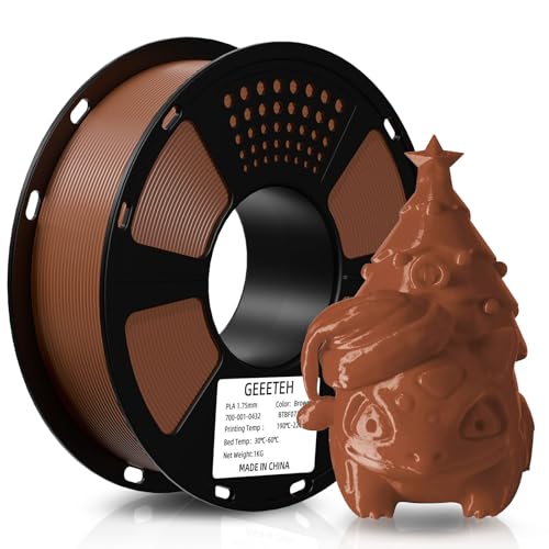 Image of Geeetech PLA Filament 1.75mm Brown, Neatly Wound 3D Printer Filament 1kg Spool (2.2lbs), Dimensional Accuracy + /- 0.02 mm, 3D Printing Filament Fit Most FDM Printer, New Brown