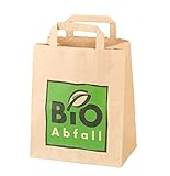 8 Lt. BIOMAT® kompostierbare Papiertüten (5 x 20 Stk. Papierbeutel, mit Henkel)