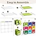 Geelin 9 Sets Cube Storage Shelf Bins Organizer with Labels 11 Inch, Fabric Collapsible Cubby Toys Boxes Daycare Playroom Cabinet Drawers Unit for Living Room Nursery Montessor Toys Storage (Rainbow)