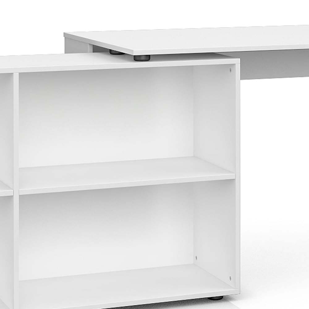 Vicco Escritorio de Esquina FlexPlus, Blanco, 137 x 60 cm